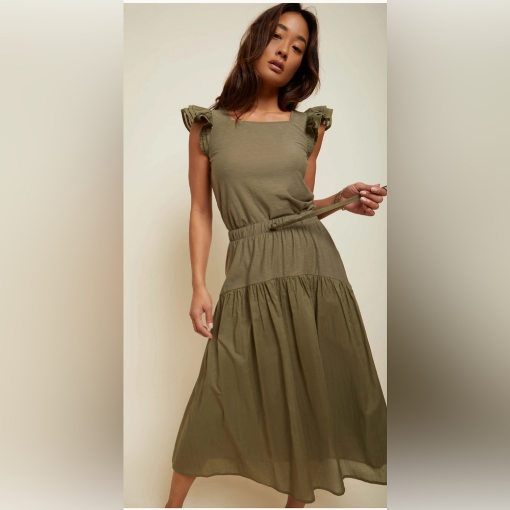 Nation Ltd Olive Green Skirt Set